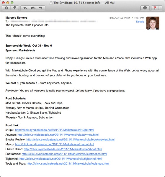 The Syndicate Email